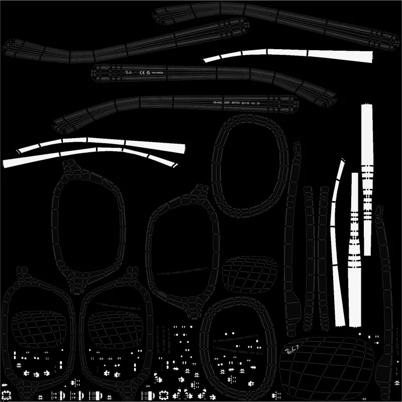 Ray Ban Zuri Bio Based Green Sunglasses 3D Model PBR Low-poly 3D model_19