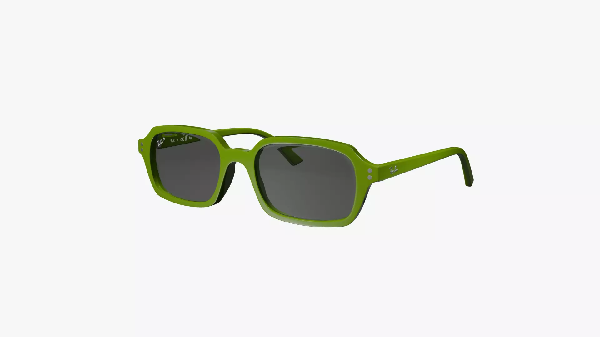 Ray Ban Zuri Bio Based Green Sunglasses 3D Model PBR Low-poly 3D model_0