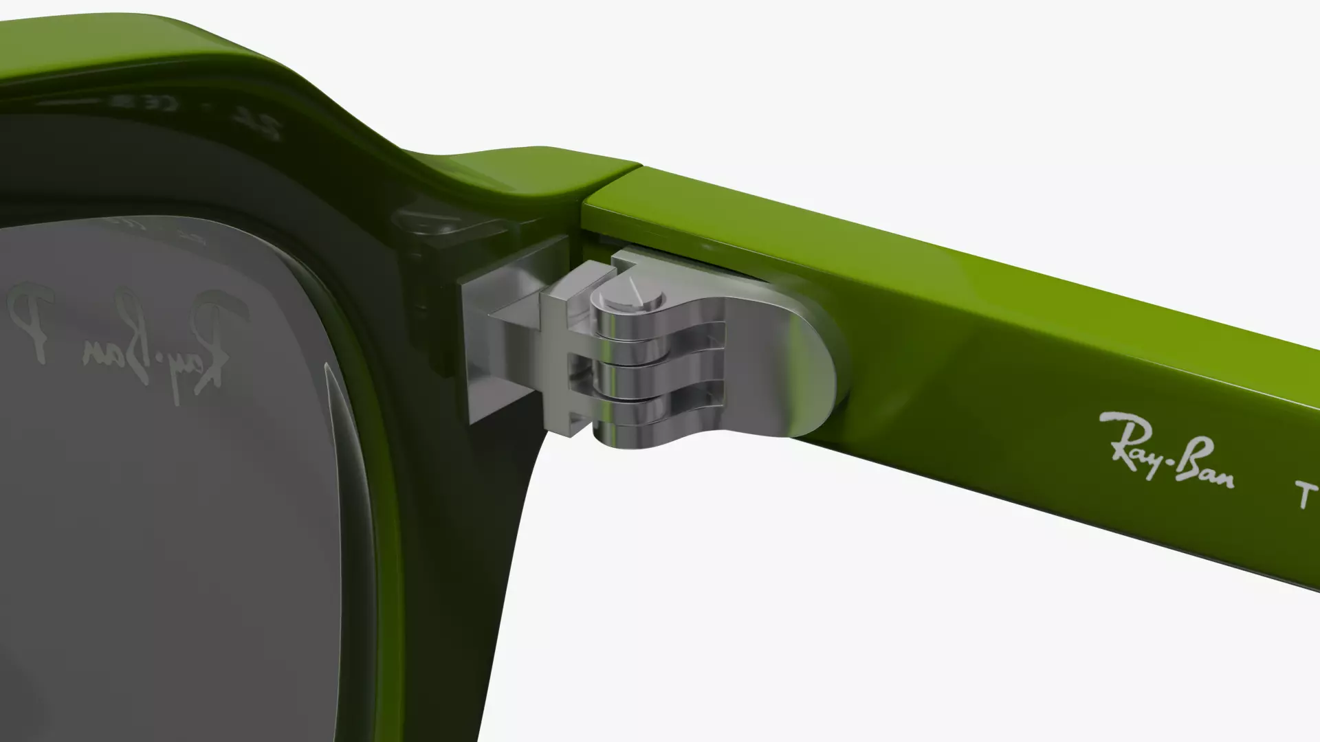 Ray Ban Zuri Bio Based Green Sunglasses 3D Model PBR Low-poly 3D model_4