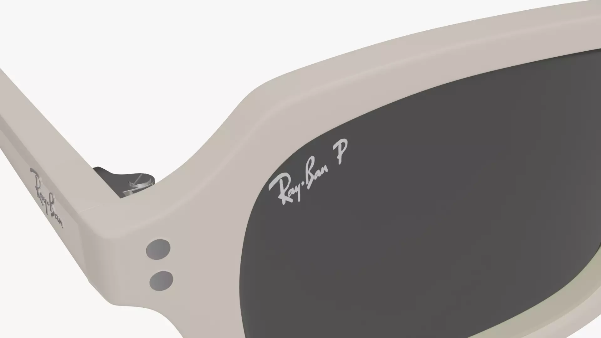 Ray Ban Zuri Bio Based Cream Sunglasses 3D Model PBR Low-poly 3D model_3