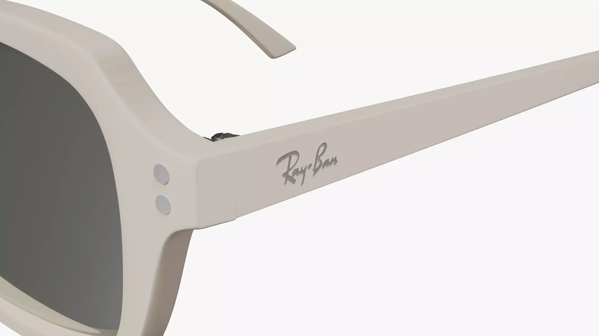 Ray Ban Zuri Bio Based Cream Sunglasses 3D Model PBR Low-poly 3D model_6