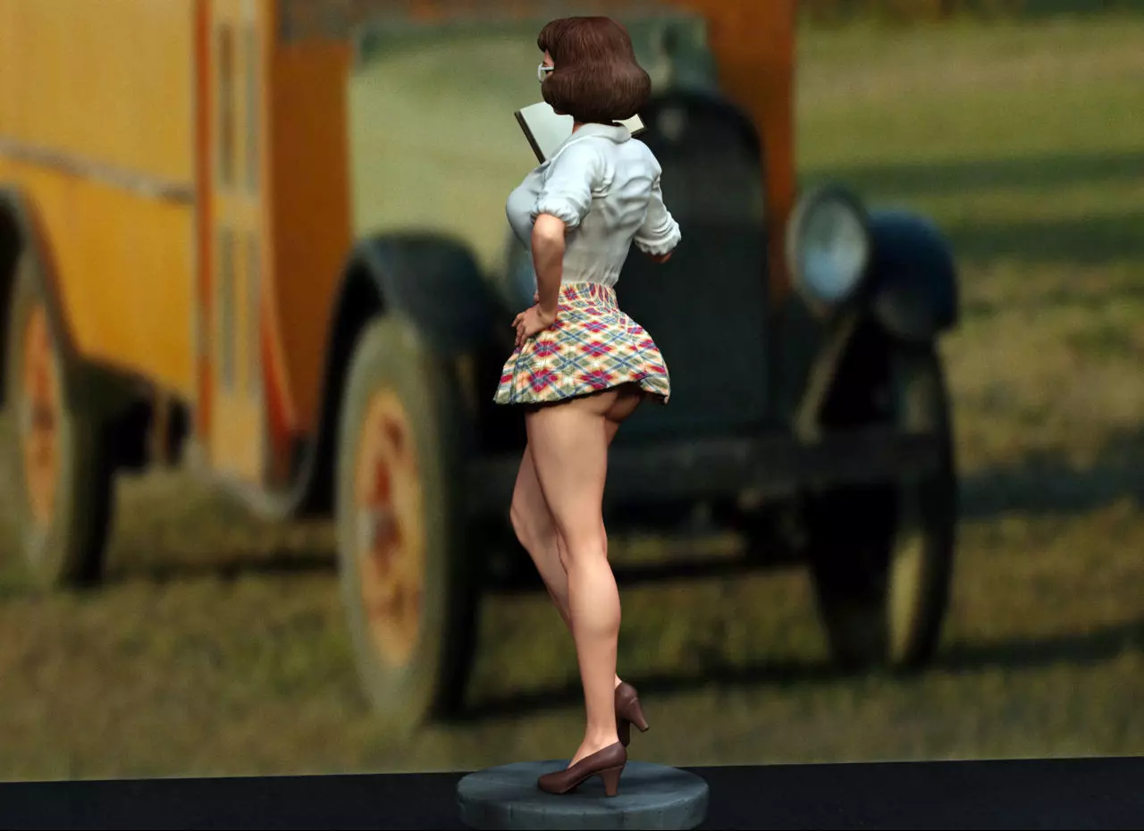 pin up teacher  3D print model_2