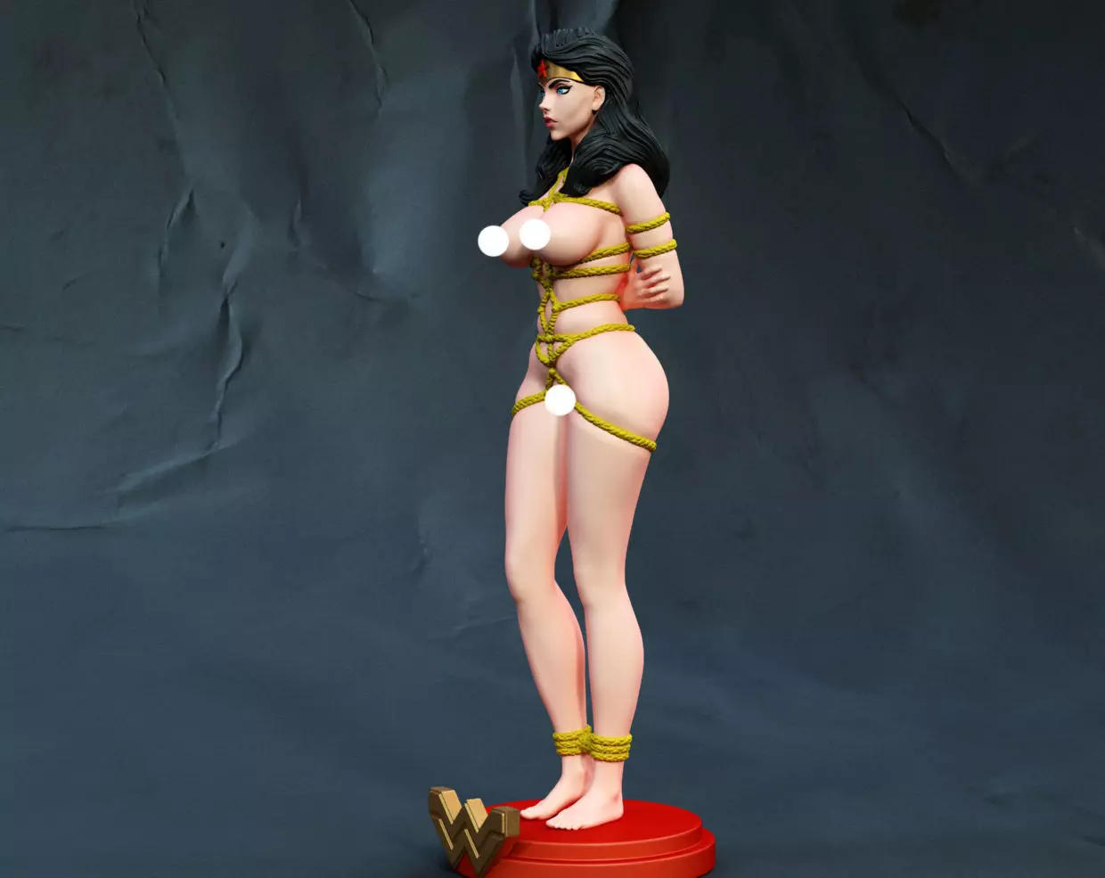 woman wonder  3D print model_1