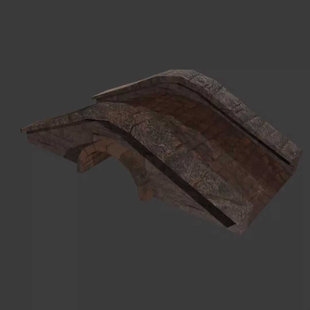 stone bridge - Puente de piedra Low-poly 3D model
