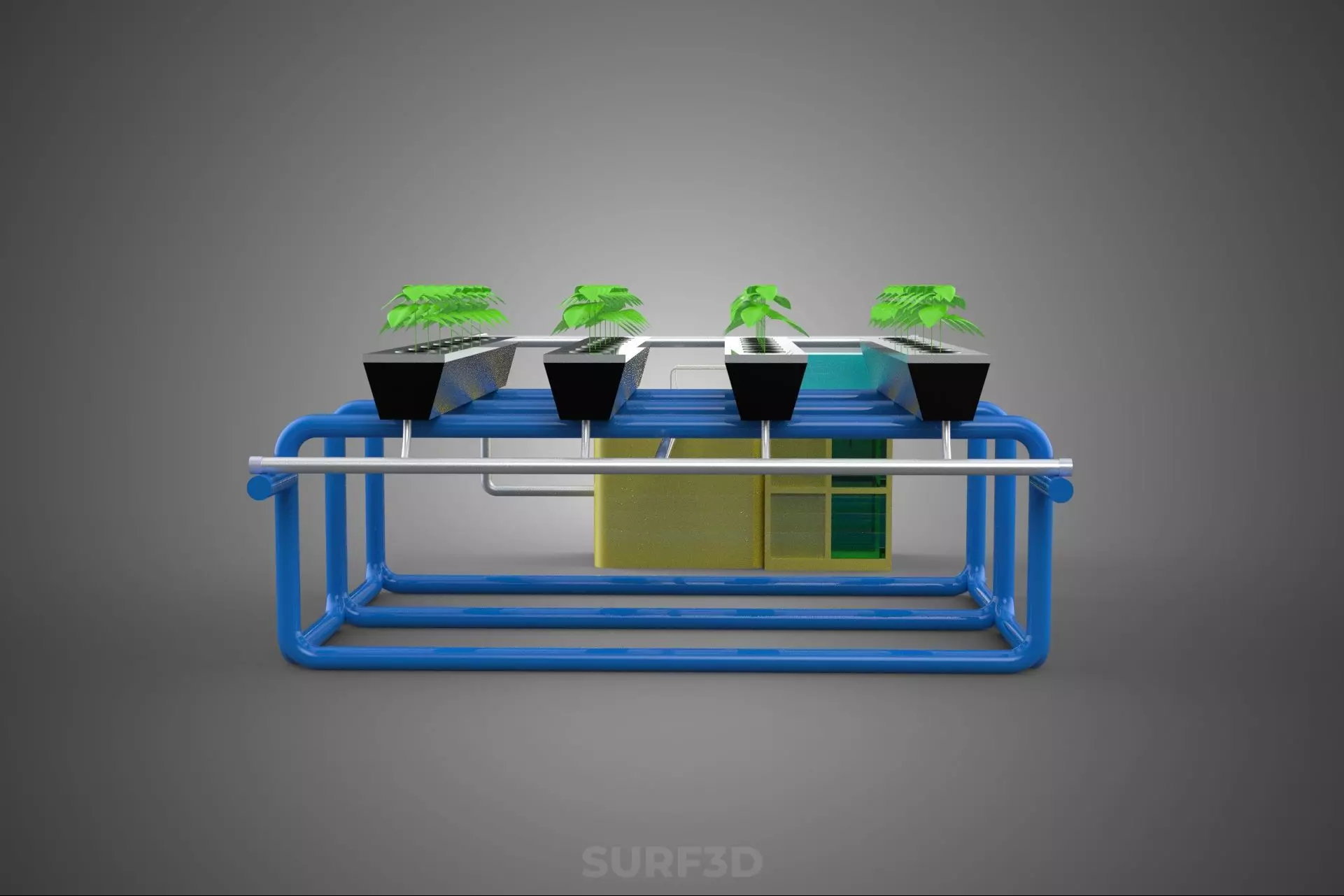 AUTO CONTROL MONITORING NUTRIENT PH NUTRITION HYDROPONIC PLANT 3D model_13