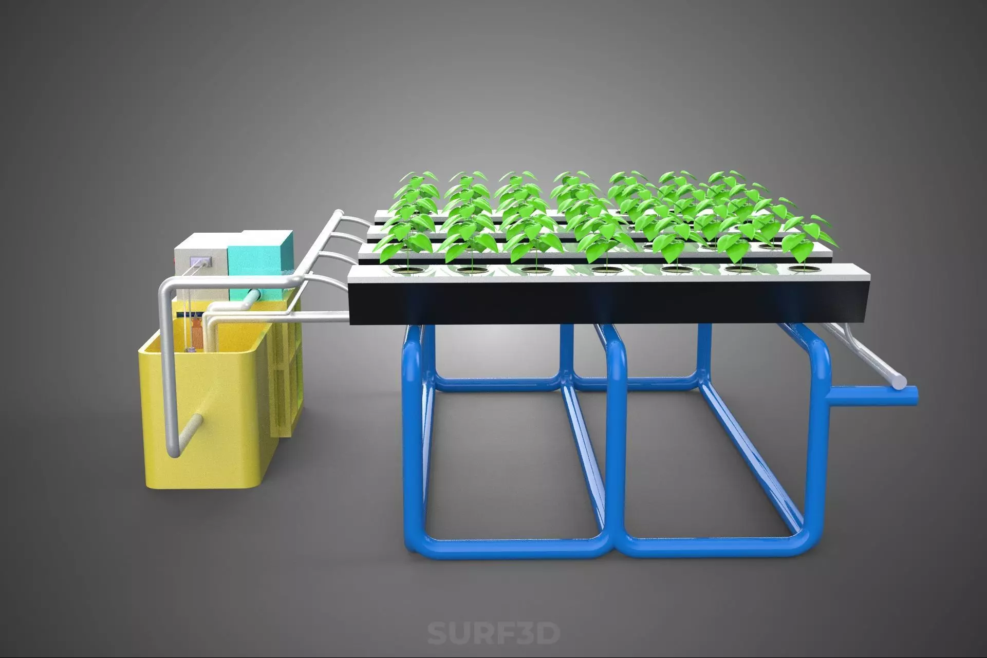 AUTO CONTROL MONITORING NUTRIENT PH NUTRITION HYDROPONIC PLANT 3D model_33