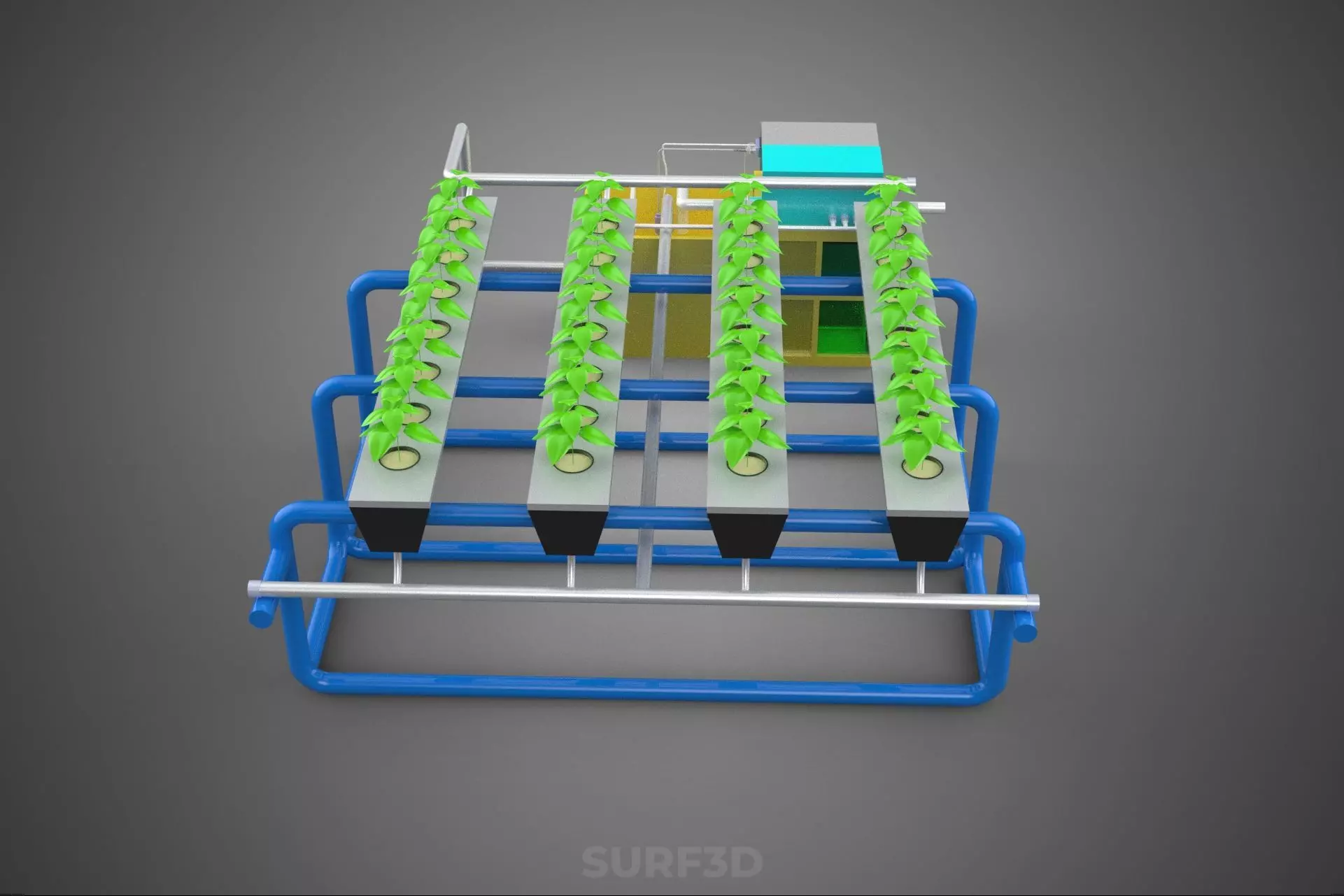 AUTO CONTROL MONITORING NUTRIENT PH NUTRITION HYDROPONIC PLANT 3D model_5