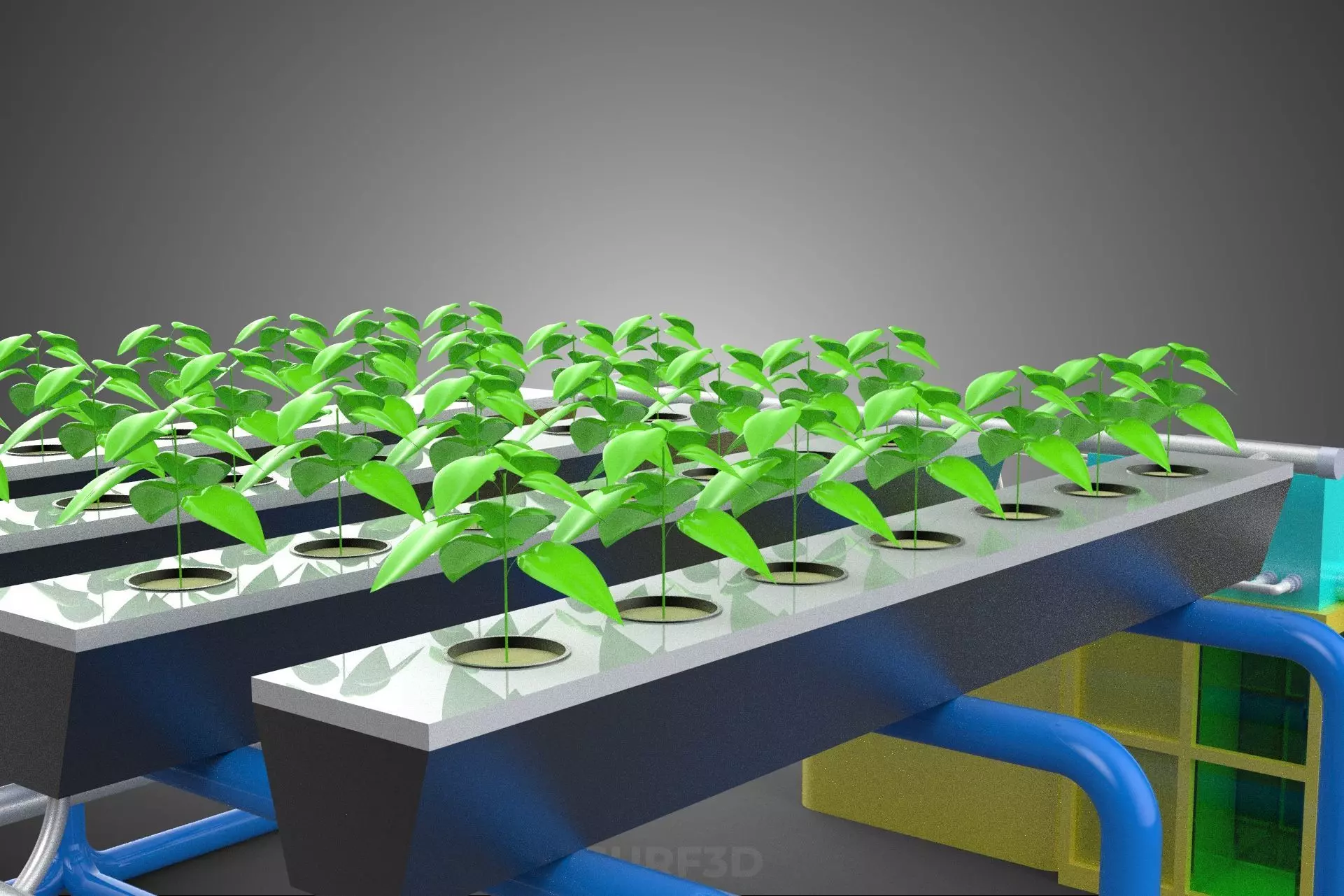 AUTO CONTROL MONITORING NUTRIENT PH NUTRITION HYDROPONIC PLANT 3D model_47