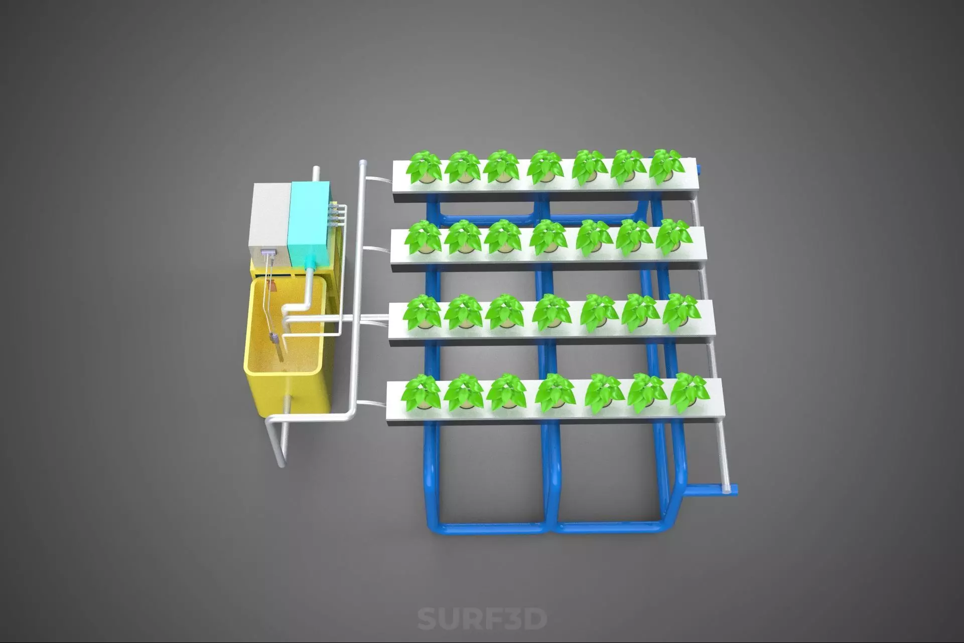 AUTO CONTROL MONITORING NUTRIENT PH NUTRITION HYDROPONIC PLANT 3D model_28