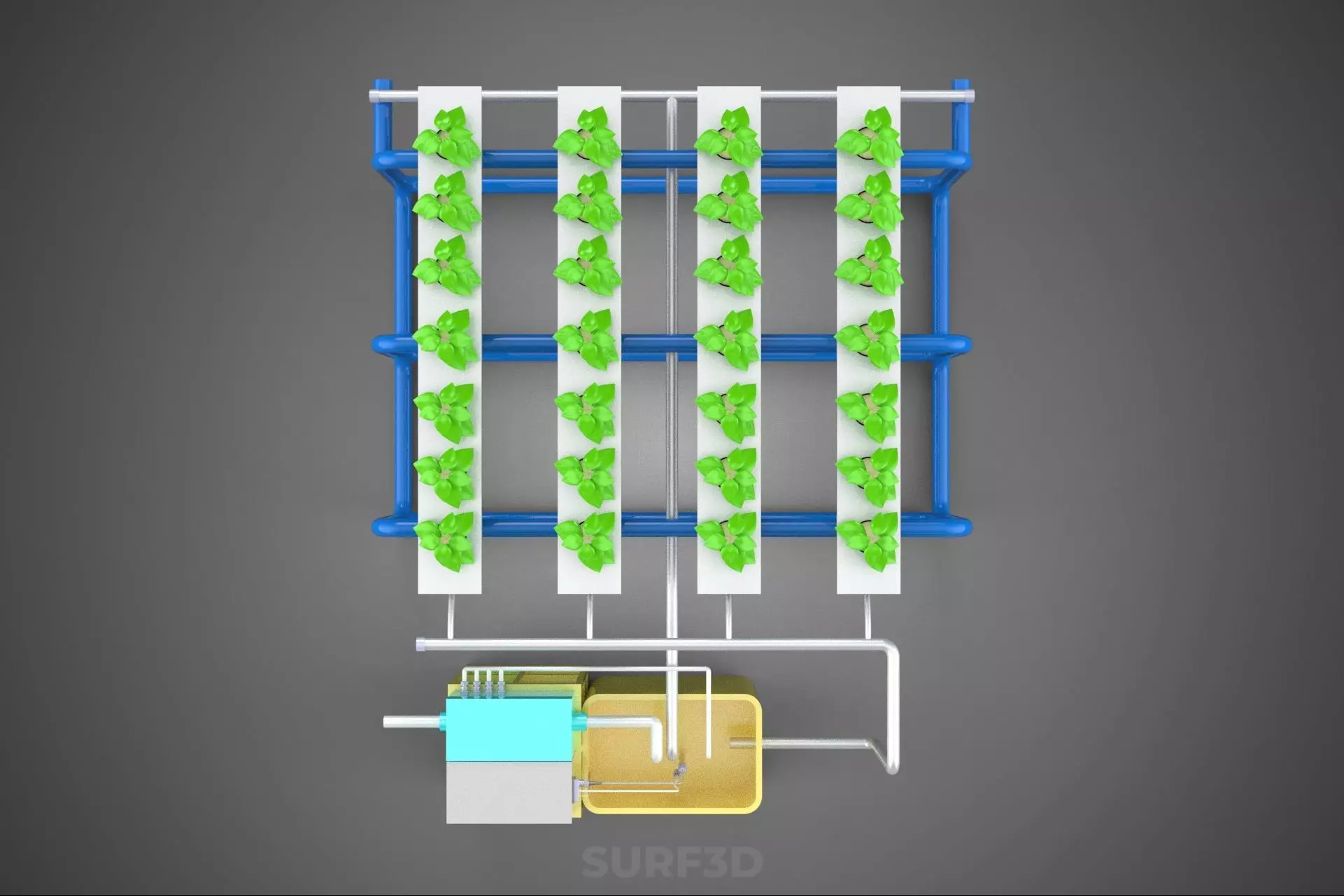 AUTO CONTROL MONITORING NUTRIENT PH NUTRITION HYDROPONIC PLANT 3D model_26