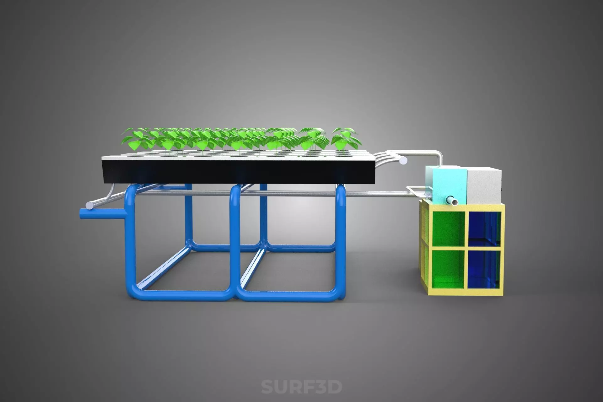 AUTO CONTROL MONITORING NUTRIENT PH NUTRITION HYDROPONIC PLANT 3D model_15