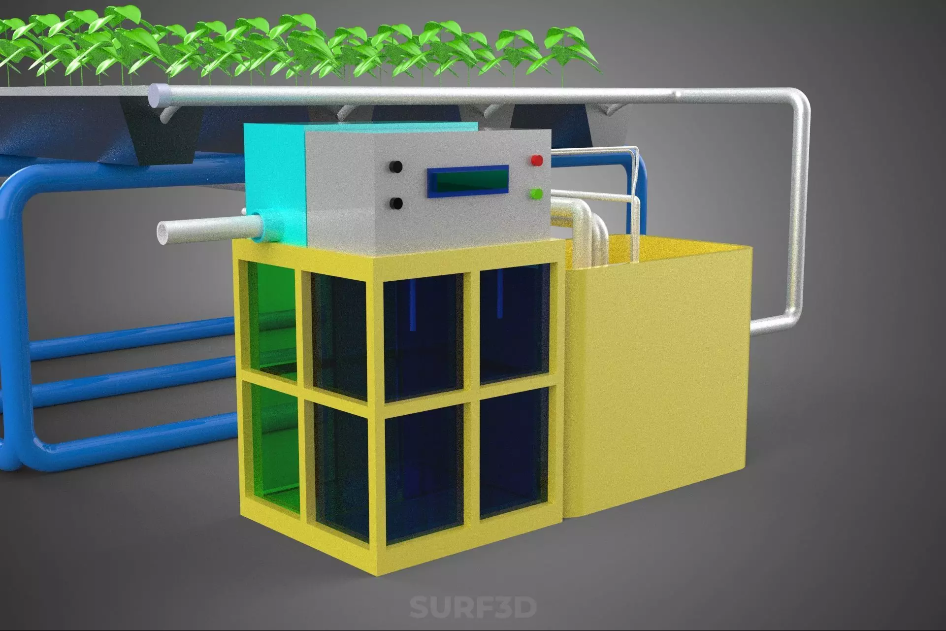 AUTO CONTROL MONITORING NUTRIENT PH NUTRITION HYDROPONIC PLANT 3D model_42