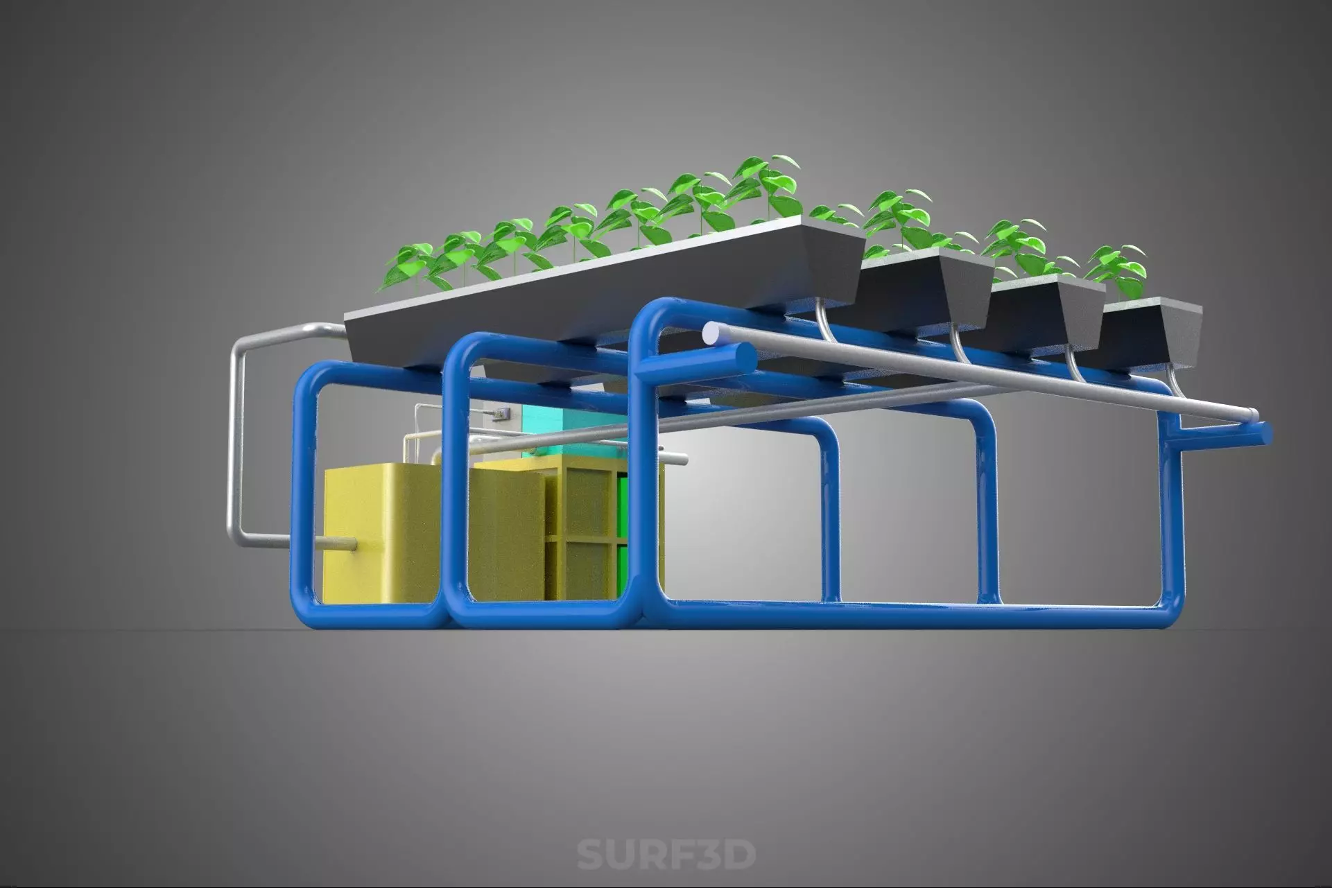 AUTO CONTROL MONITORING NUTRIENT PH NUTRITION HYDROPONIC PLANT 3D model_20