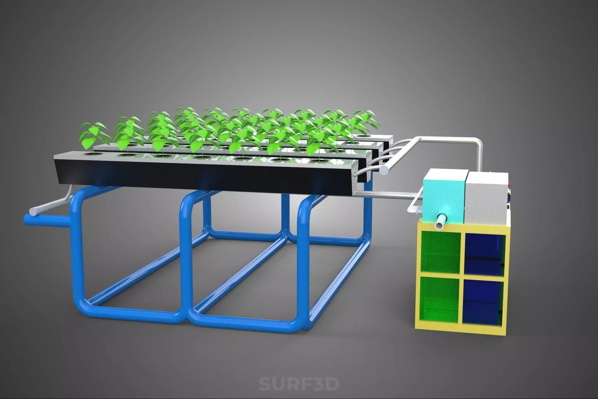 AUTO CONTROL MONITORING NUTRIENT PH NUTRITION HYDROPONIC PLANT 3D model_37