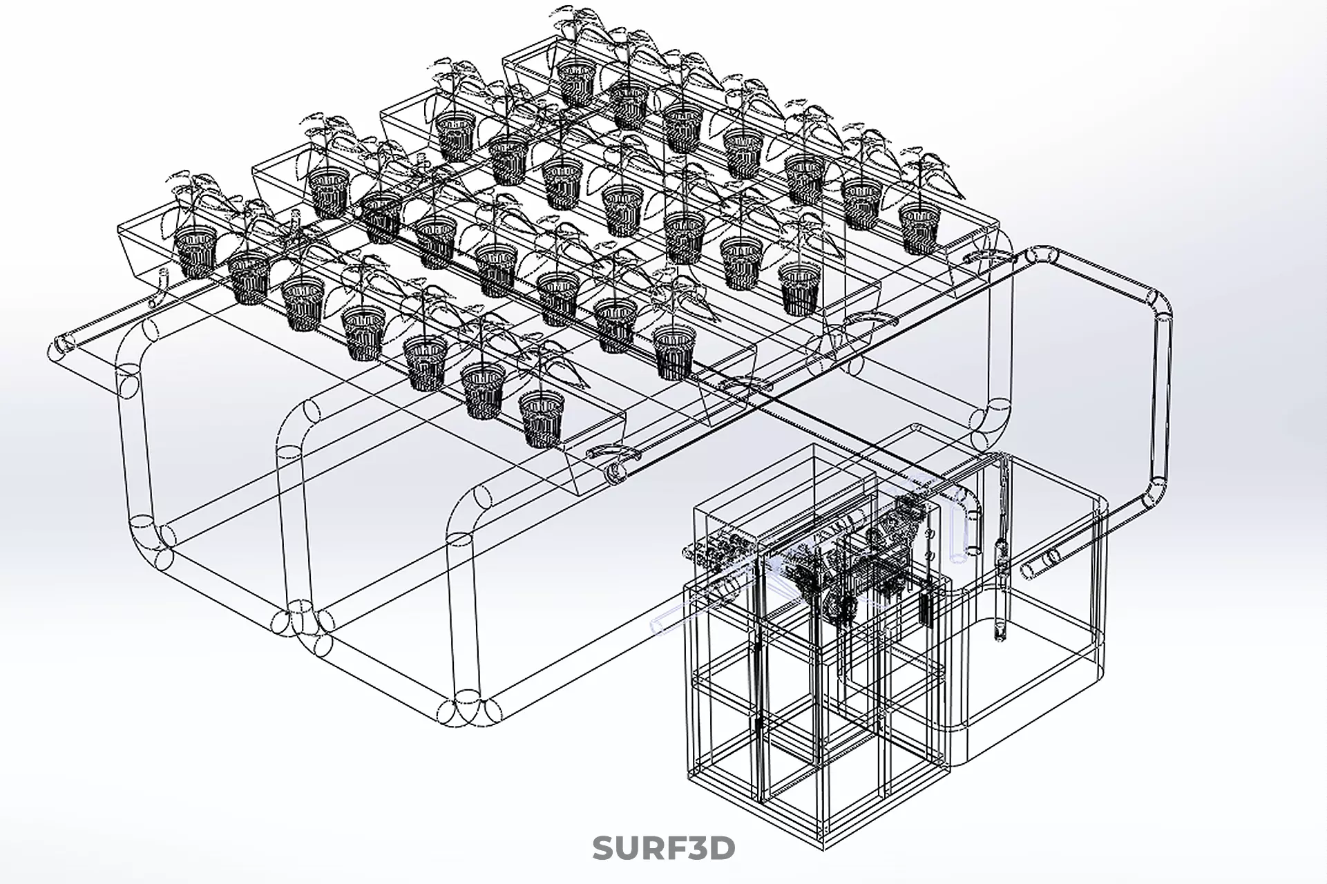 AUTO CONTROL MONITORING NUTRIENT PH NUTRITION HYDROPONIC PLANT 3D model_50