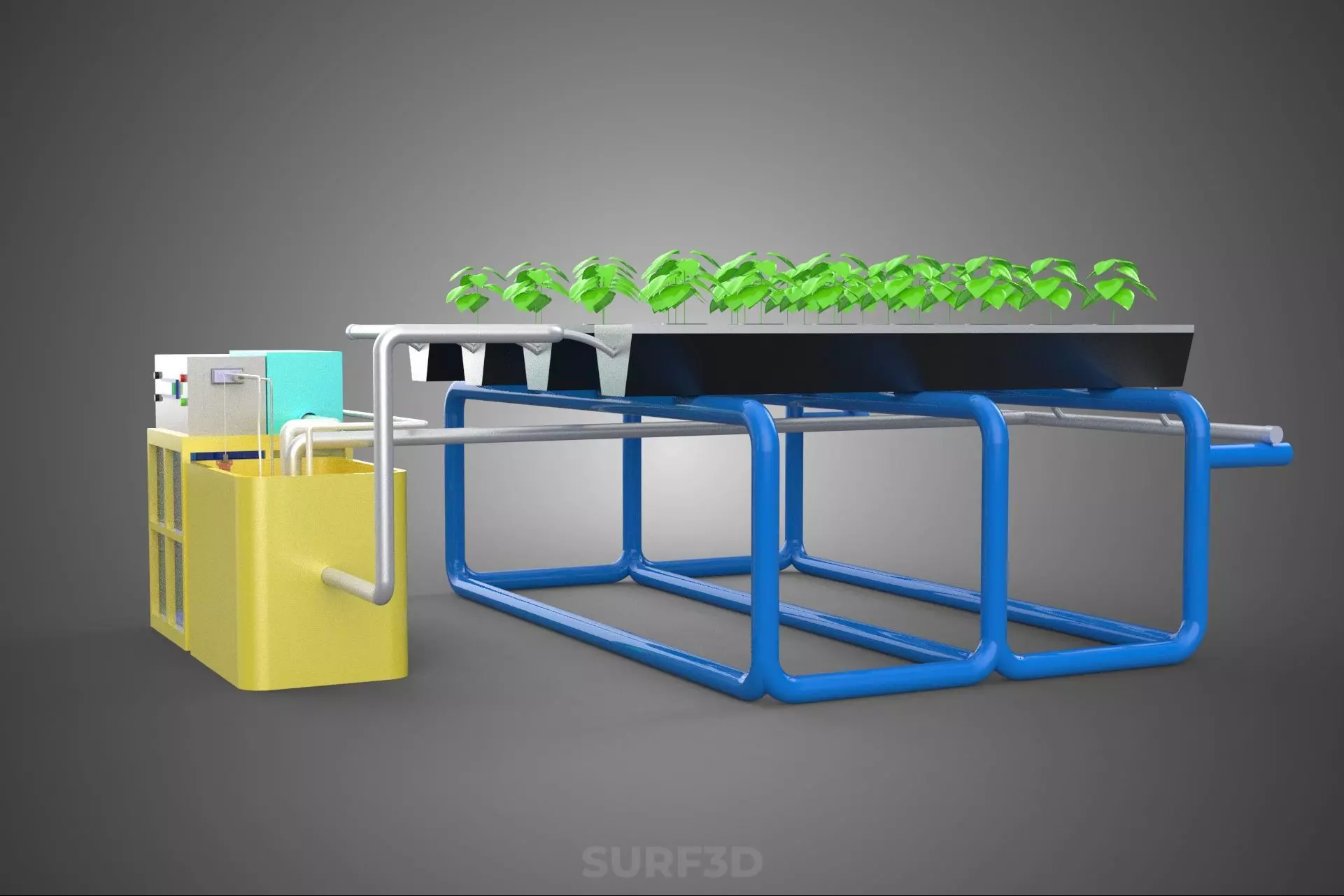 AUTO CONTROL MONITORING NUTRIENT PH NUTRITION HYDROPONIC PLANT 3D model_34