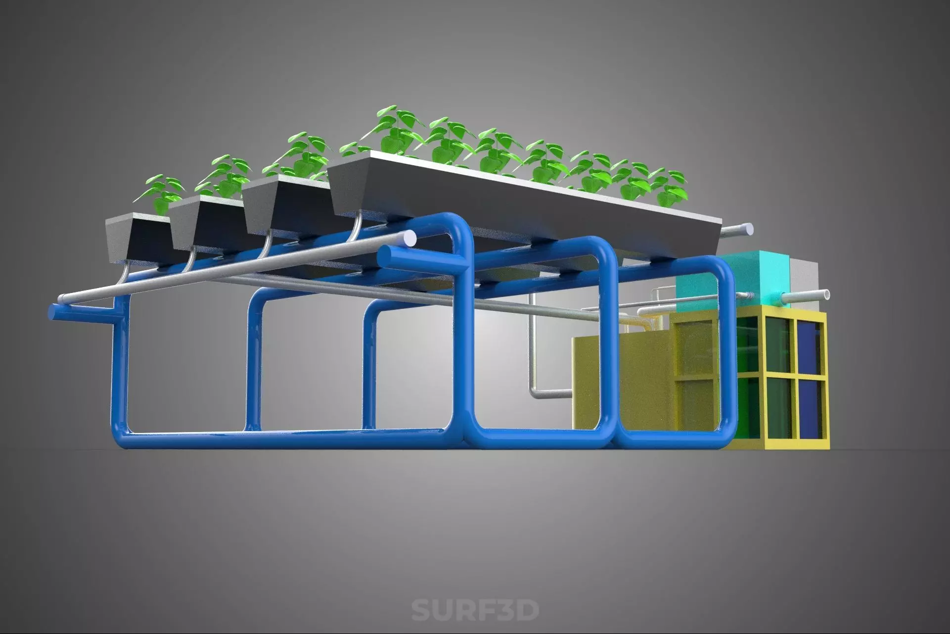 AUTO CONTROL MONITORING NUTRIENT PH NUTRITION HYDROPONIC PLANT 3D model_22