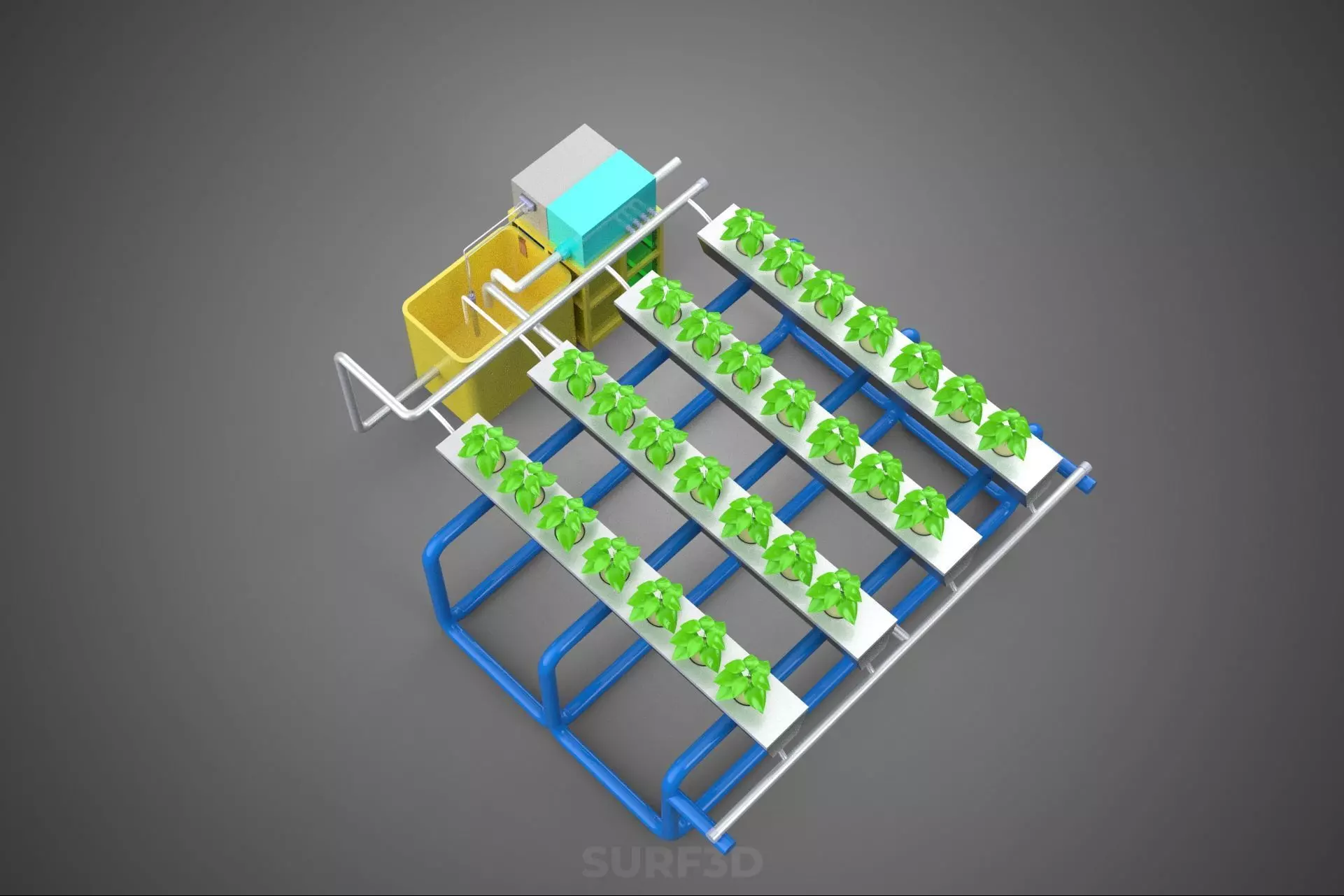 AUTO CONTROL MONITORING NUTRIENT PH NUTRITION HYDROPONIC PLANT 3D model_29