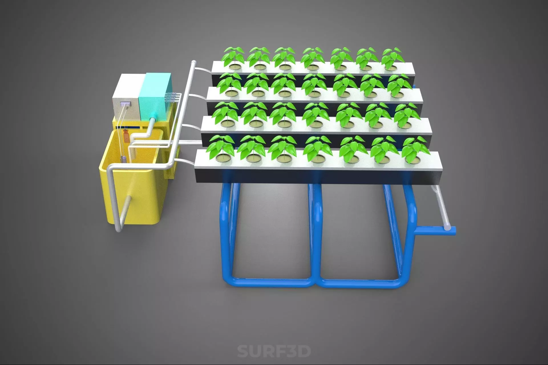 AUTO CONTROL MONITORING NUTRIENT PH NUTRITION HYDROPONIC PLANT 3D model_3