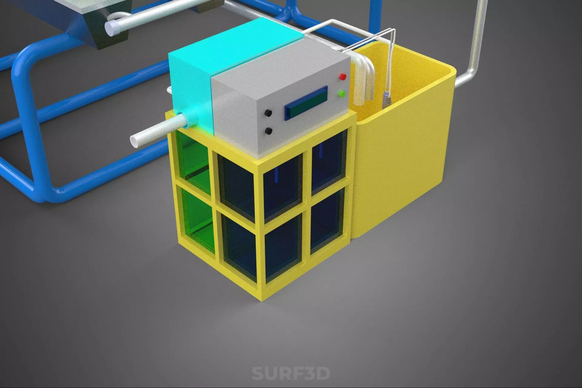 AUTO CONTROL MONITORING NUTRIENT PH NUTRITION HYDROPONIC PLANT 3D model_41