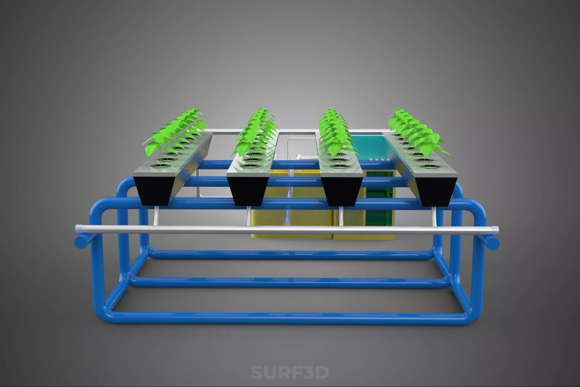 AUTO CONTROL MONITORING NUTRIENT PH NUTRITION HYDROPONIC PLANT 3D model_38