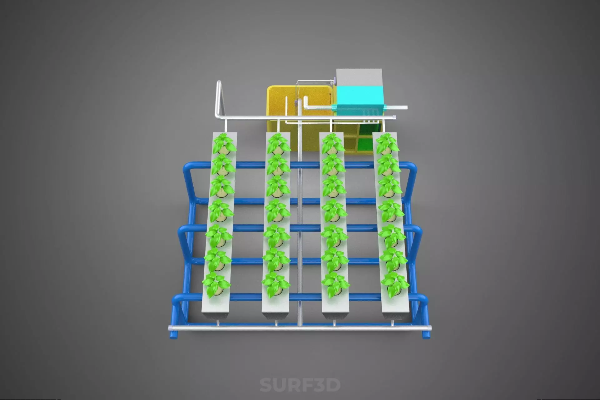 AUTO CONTROL MONITORING NUTRIENT PH NUTRITION HYDROPONIC PLANT 3D model_30