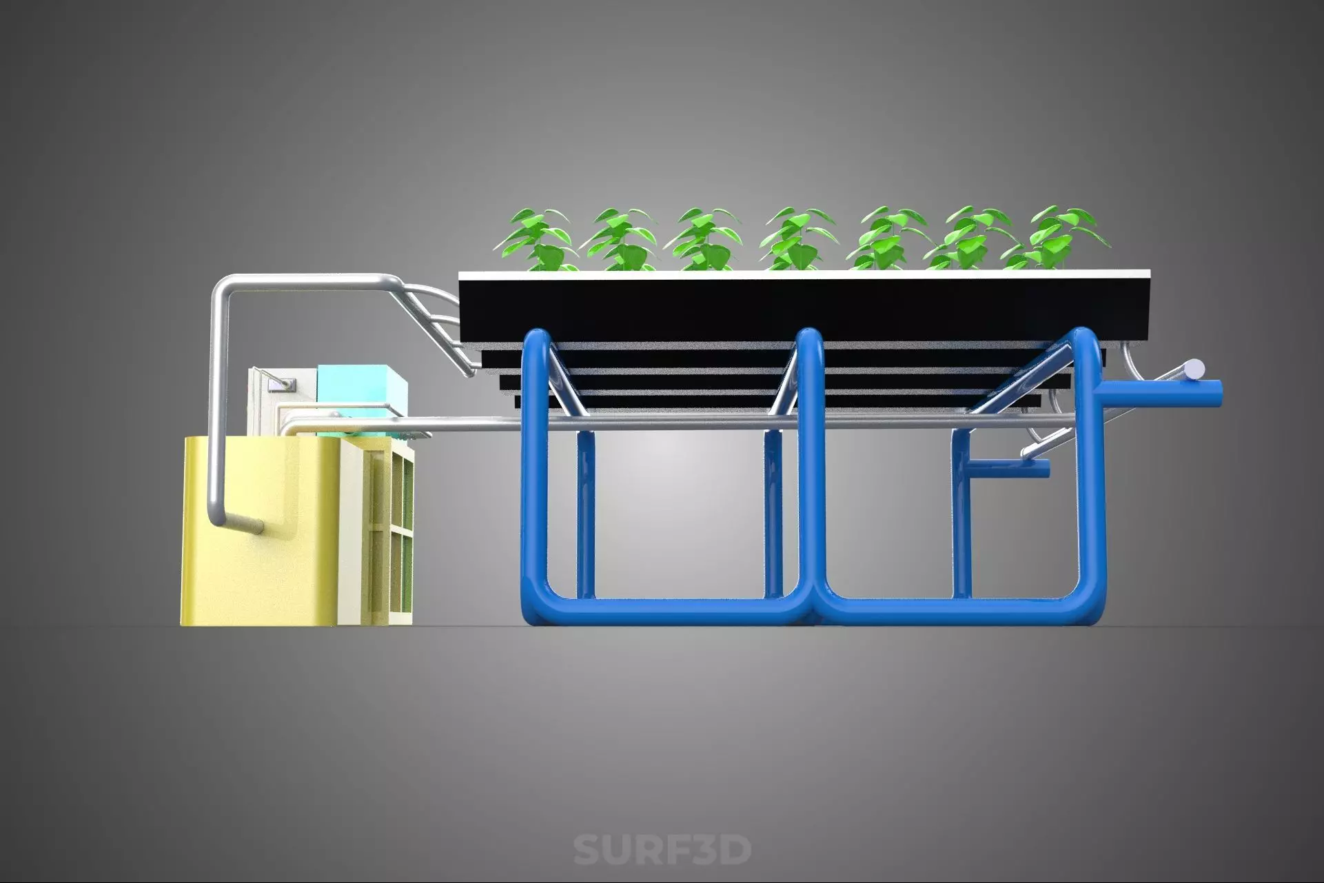 AUTO CONTROL MONITORING NUTRIENT PH NUTRITION HYDROPONIC PLANT 3D model_19