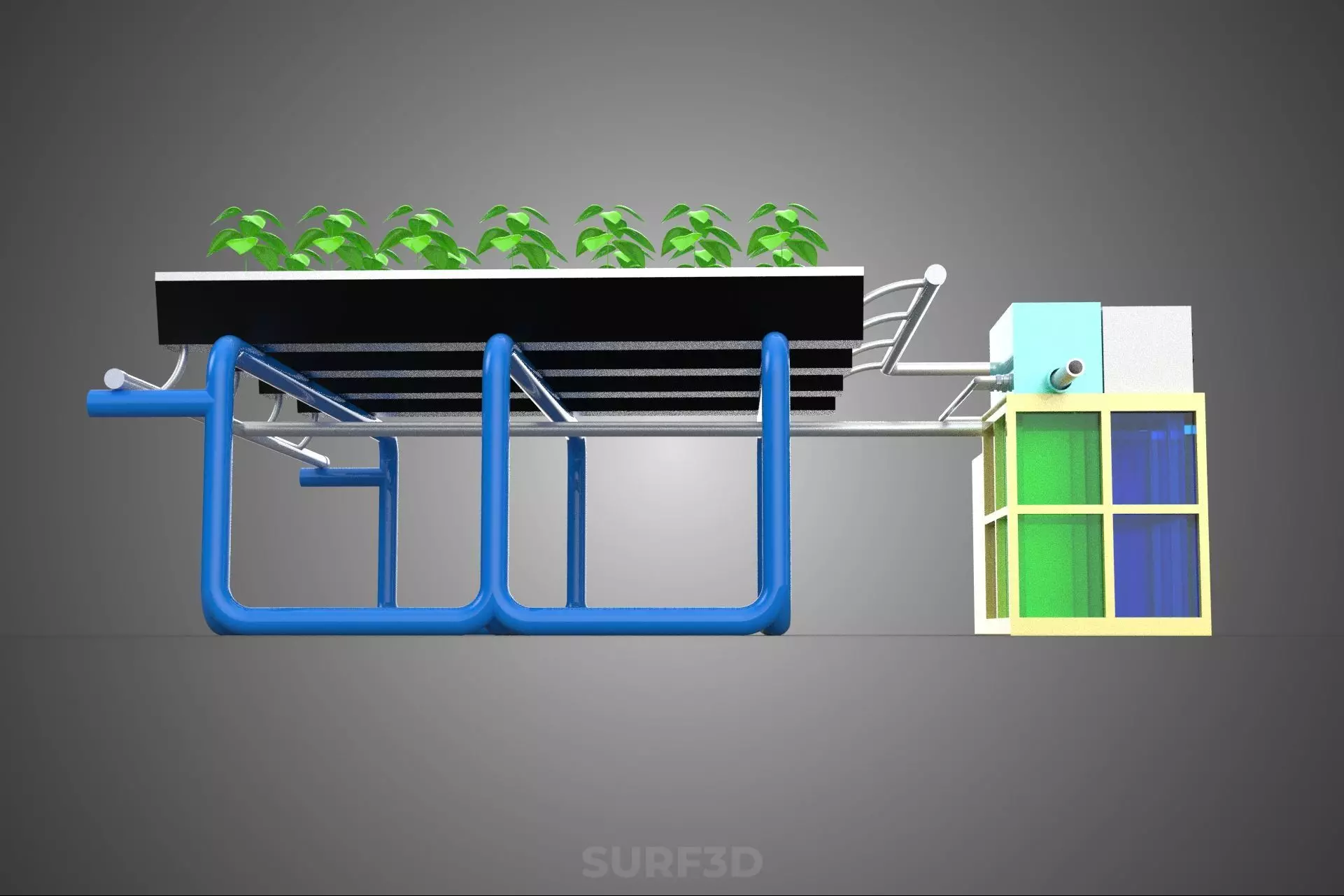 AUTO CONTROL MONITORING NUTRIENT PH NUTRITION HYDROPONIC PLANT 3D model_23
