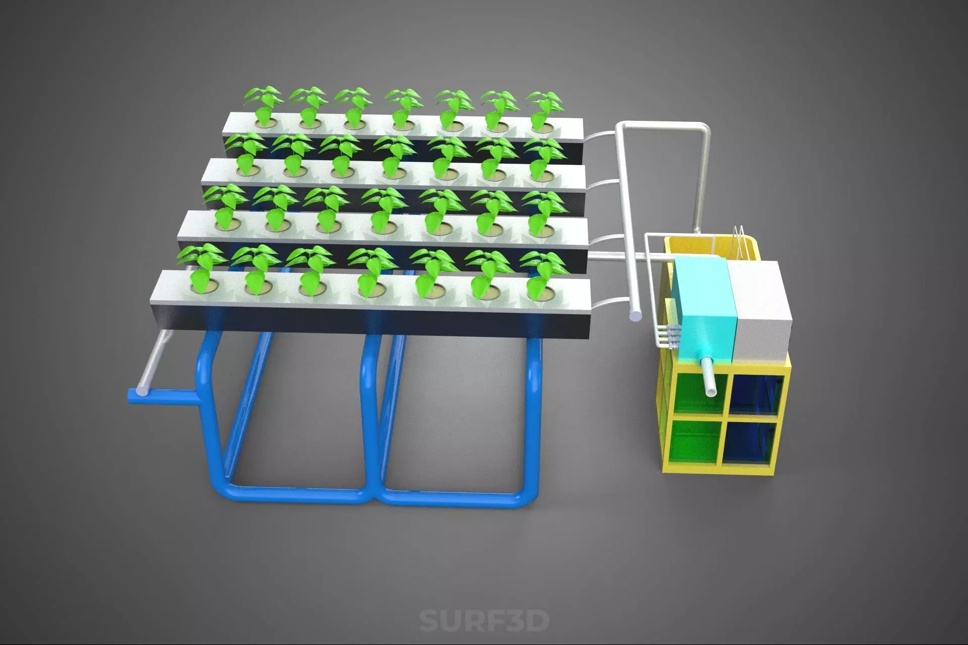 AUTO CONTROL MONITORING NUTRIENT PH NUTRITION HYDROPONIC PLANT 3D model_7