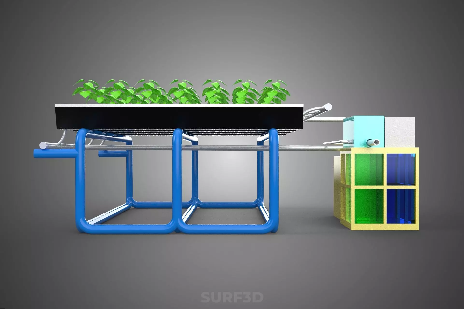AUTO CONTROL MONITORING NUTRIENT PH NUTRITION HYDROPONIC PLANT 3D model_35