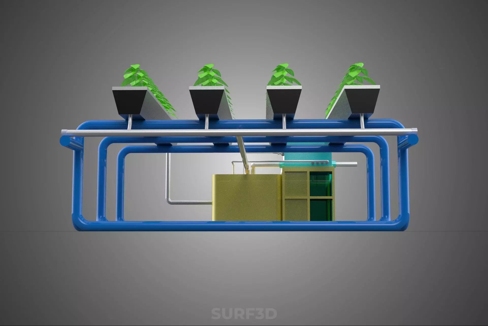 AUTO CONTROL MONITORING NUTRIENT PH NUTRITION HYDROPONIC PLANT 3D model_21