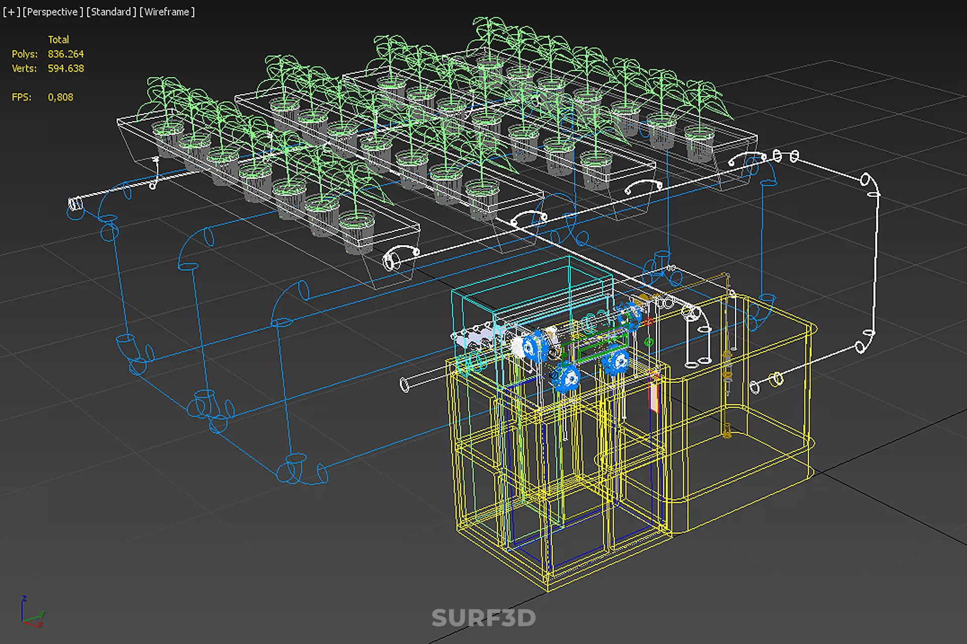 AUTO CONTROL MONITORING NUTRIENT PH NUTRITION HYDROPONIC PLANT 3D model_48