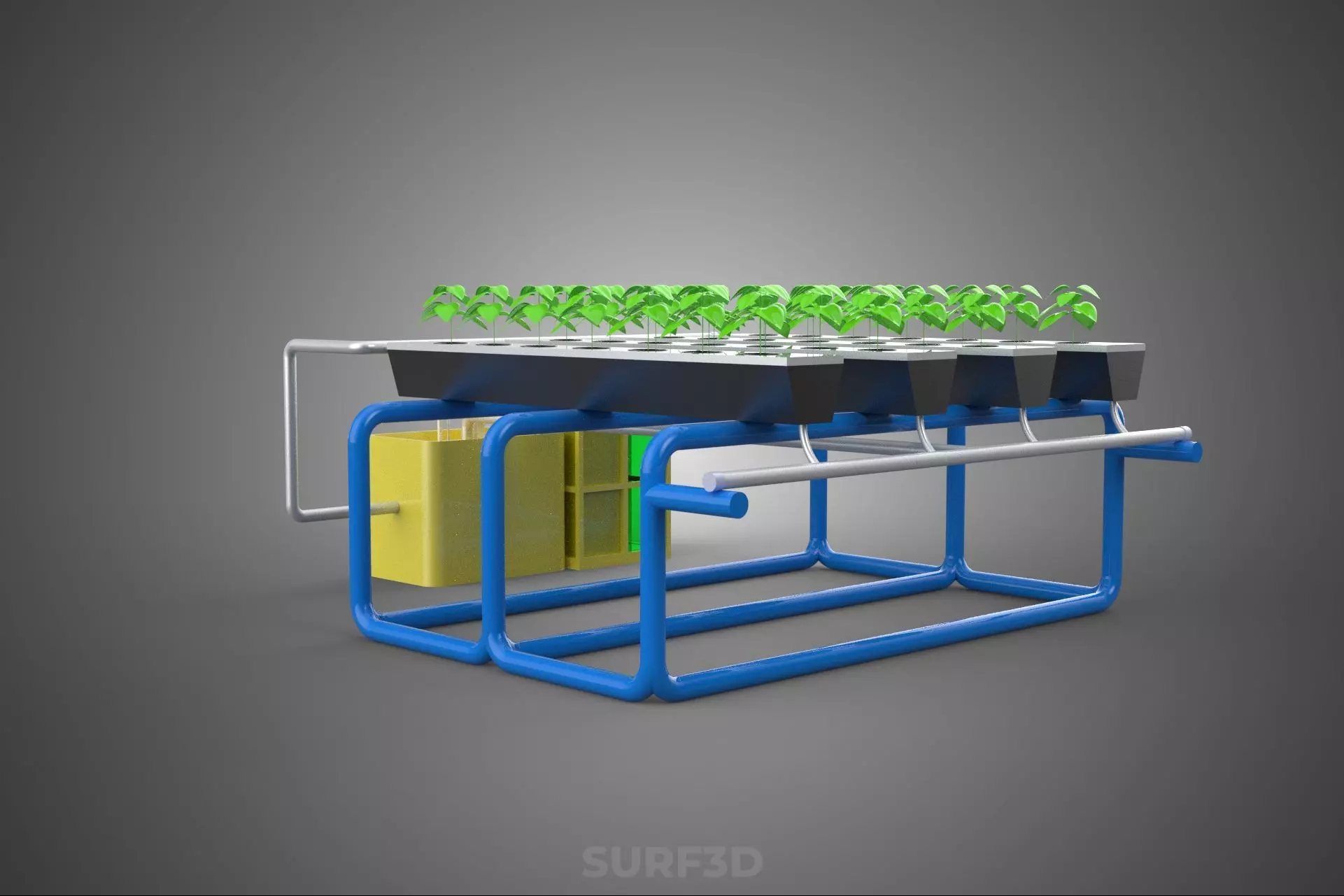 AUTO CONTROL MONITORING NUTRIENT PH NUTRITION HYDROPONIC PLANT 3D model_12