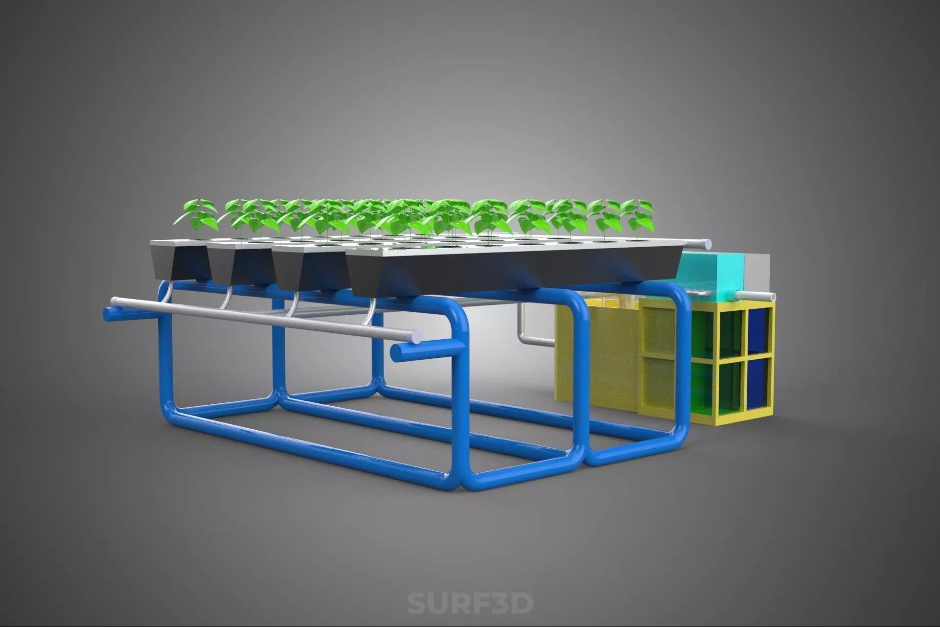 AUTO CONTROL MONITORING NUTRIENT PH NUTRITION HYDROPONIC PLANT 3D model_14