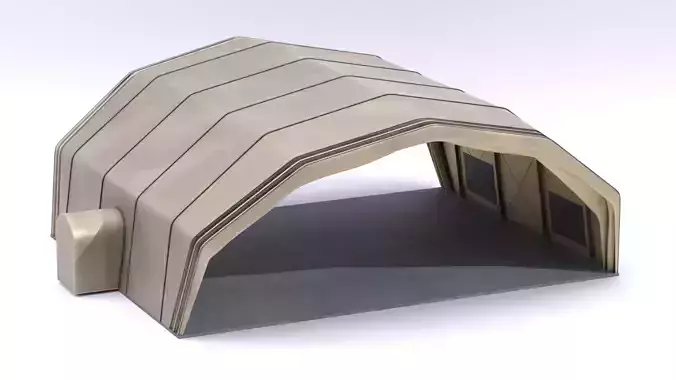 Military Airplane Hangar 3D model