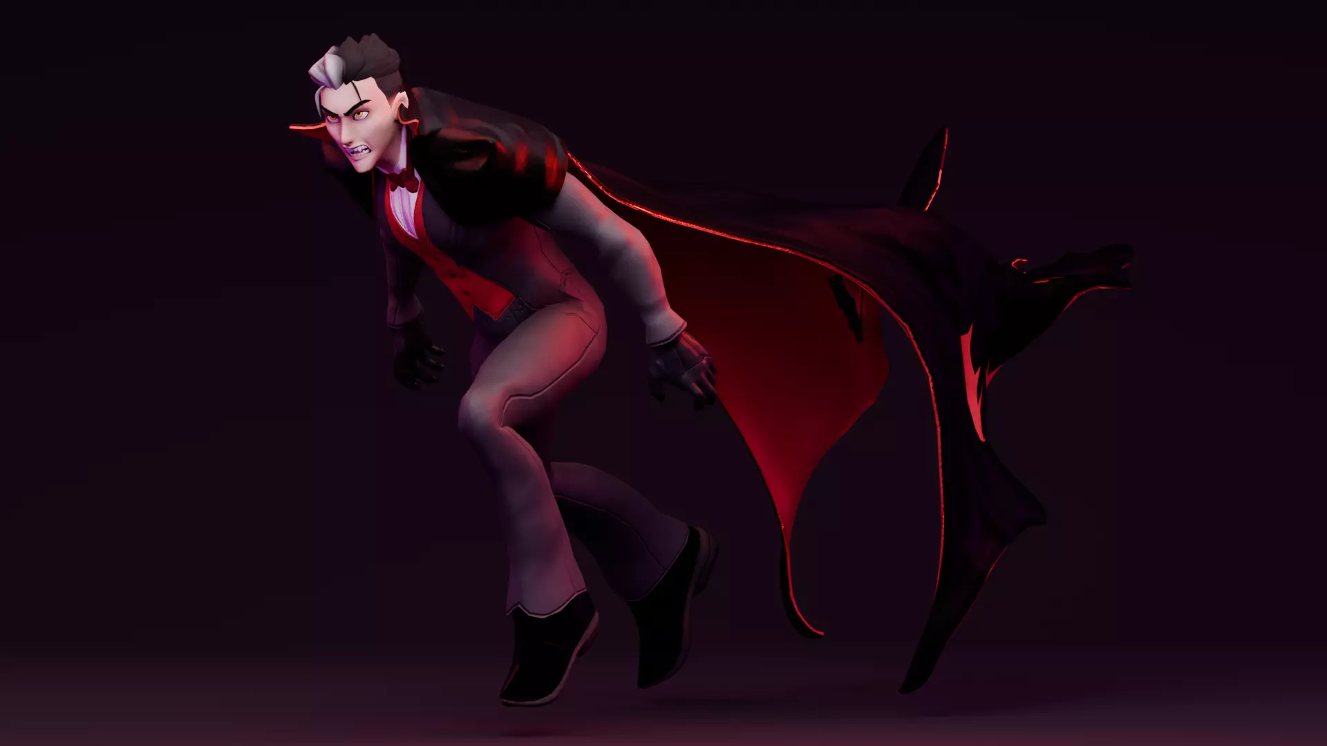 Halloween Characters - Vampire  Low-poly 3D model_2