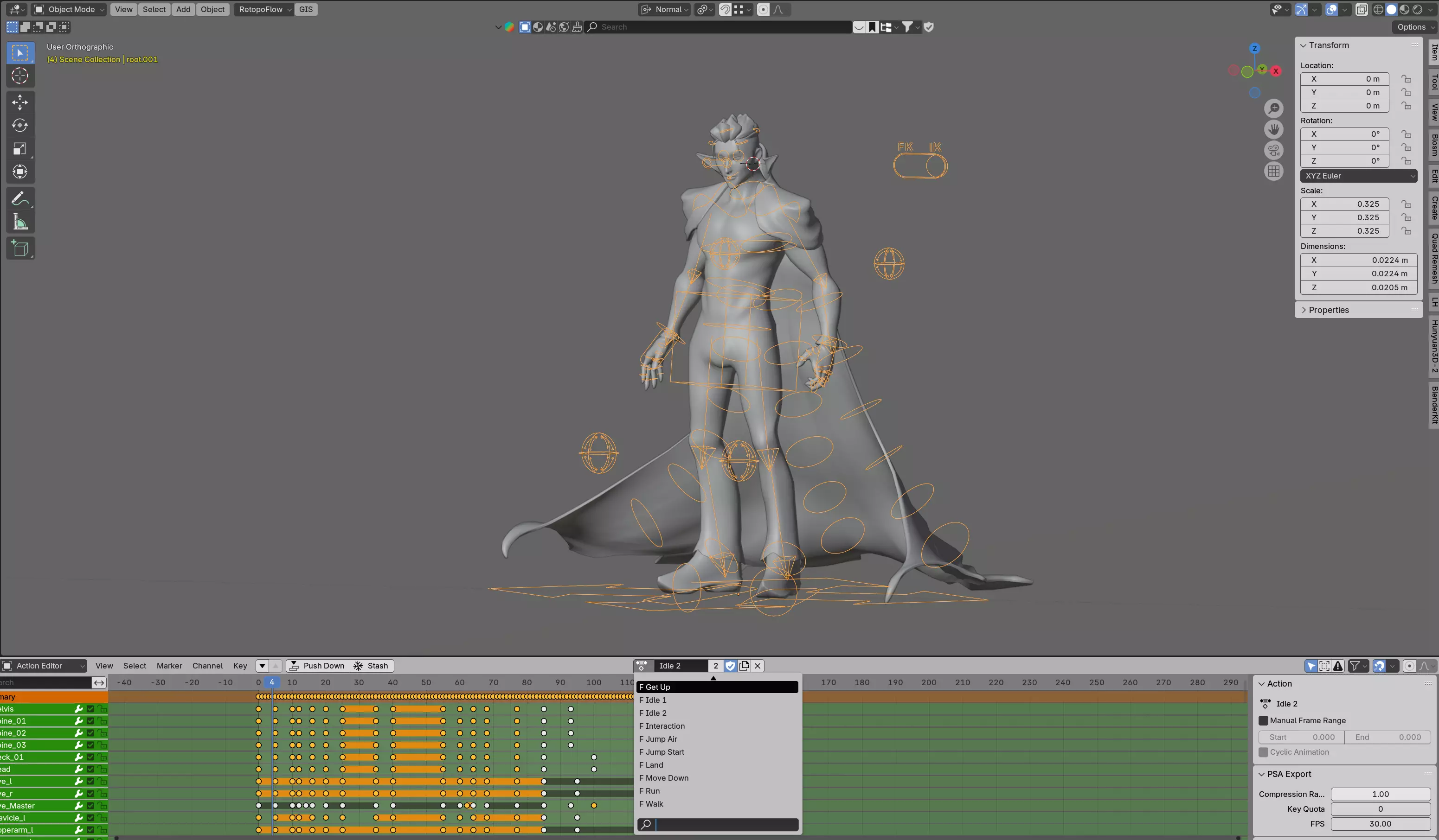 Halloween Characters - Vampire  Low-poly 3D model_12