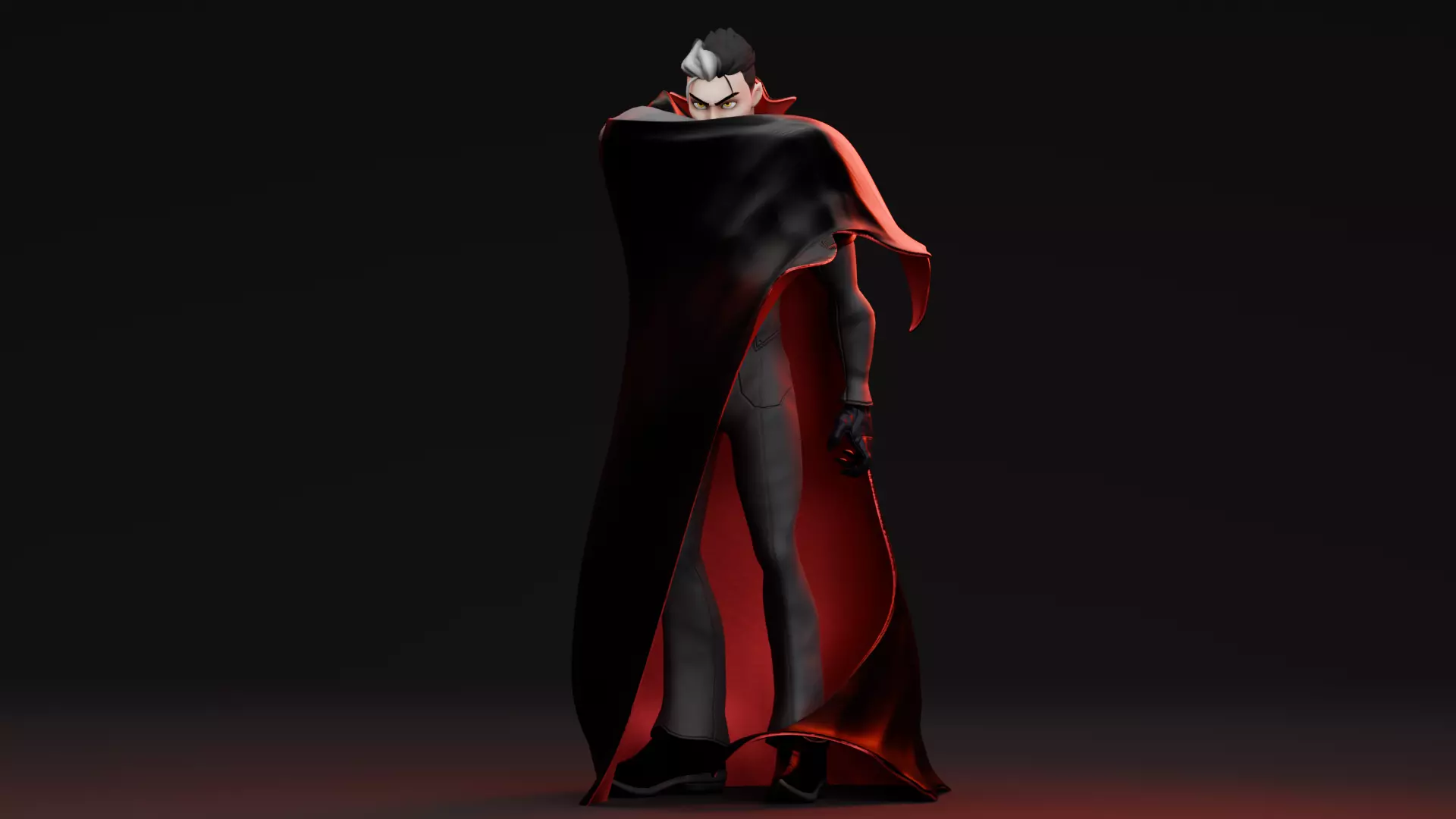 Halloween Characters - Vampire  Low-poly 3D model_8
