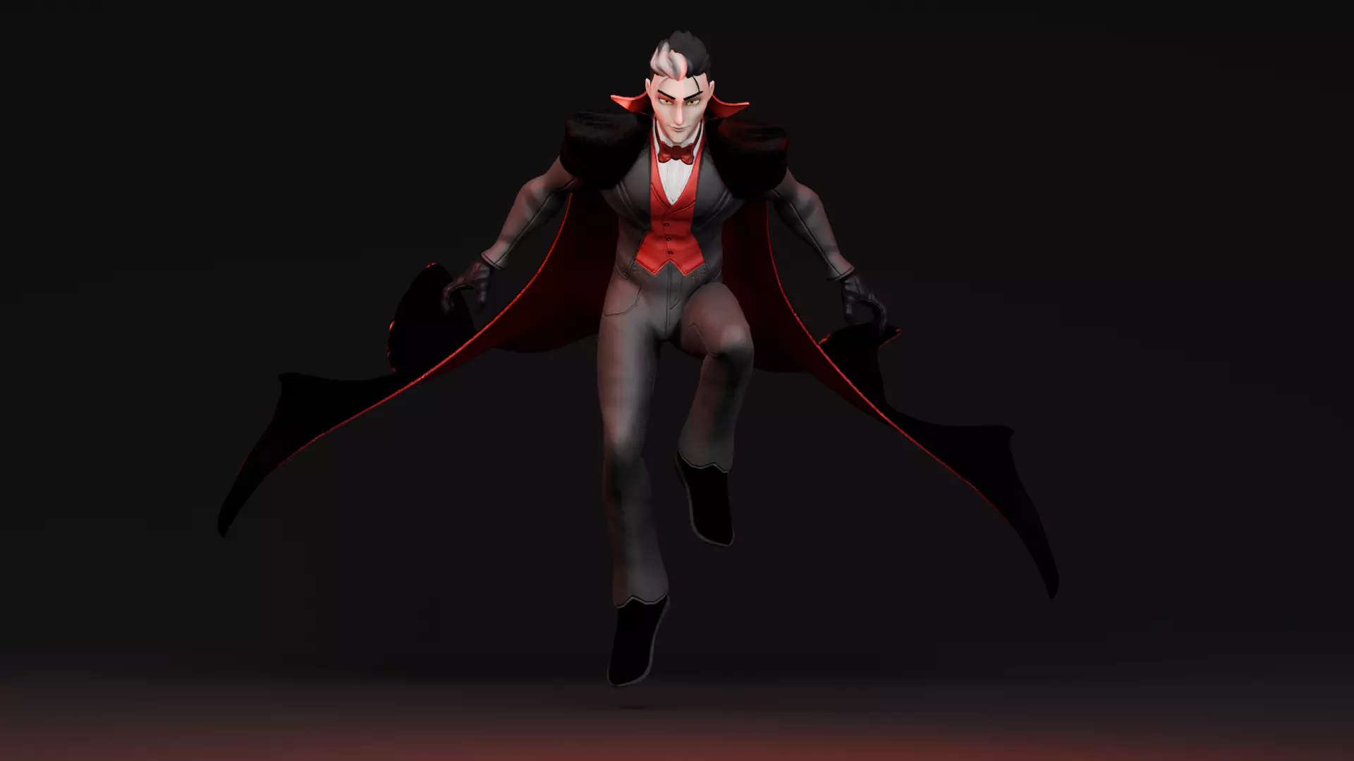 Halloween Characters - Vampire  Low-poly 3D model_3