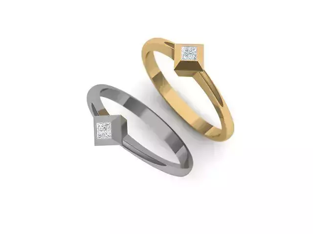  Proposer ring Princess Diamond Tension setting USA RING SIZE 7