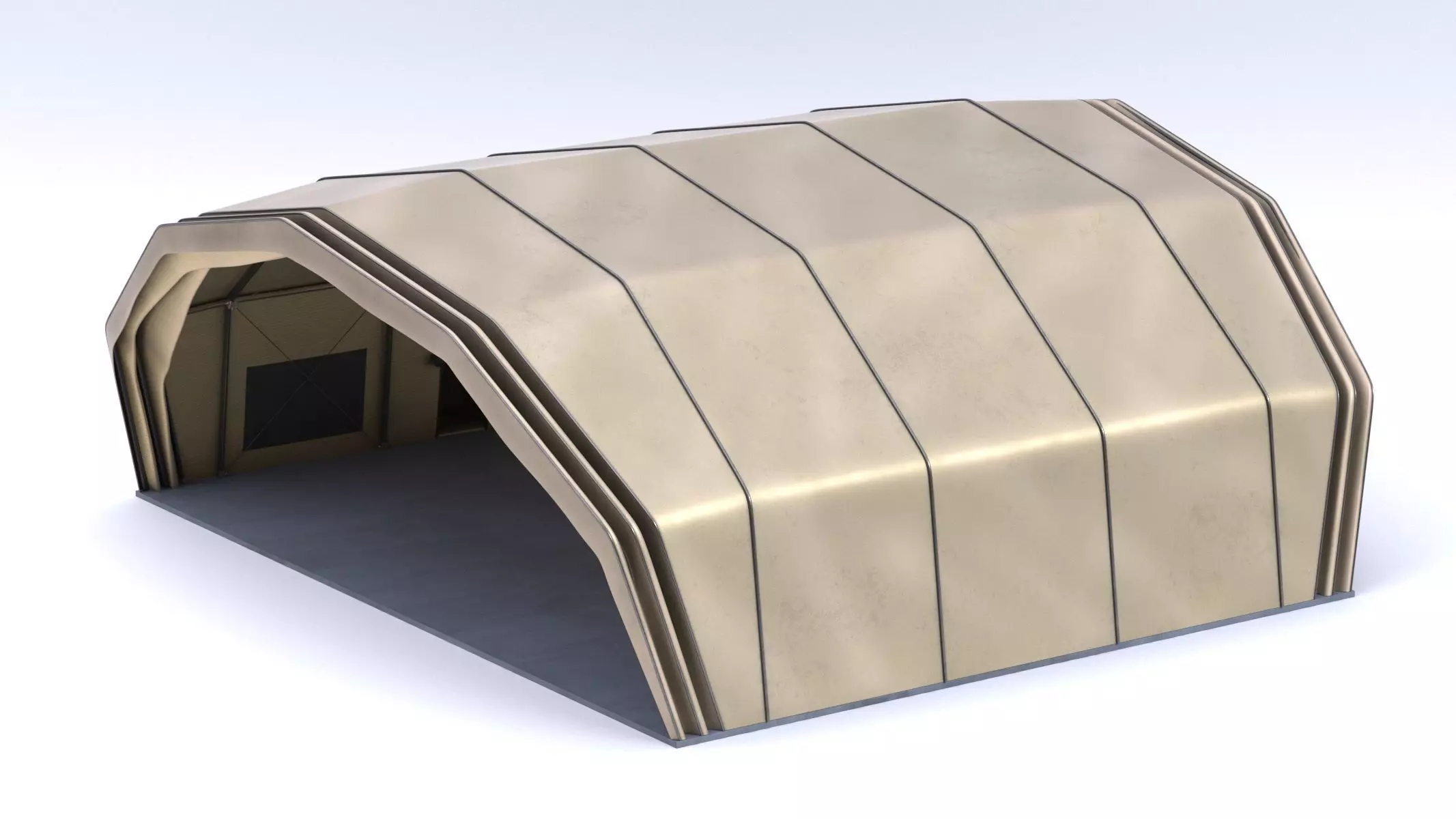 Military Airplane Hangar with Stealth Fighter 3D model_18