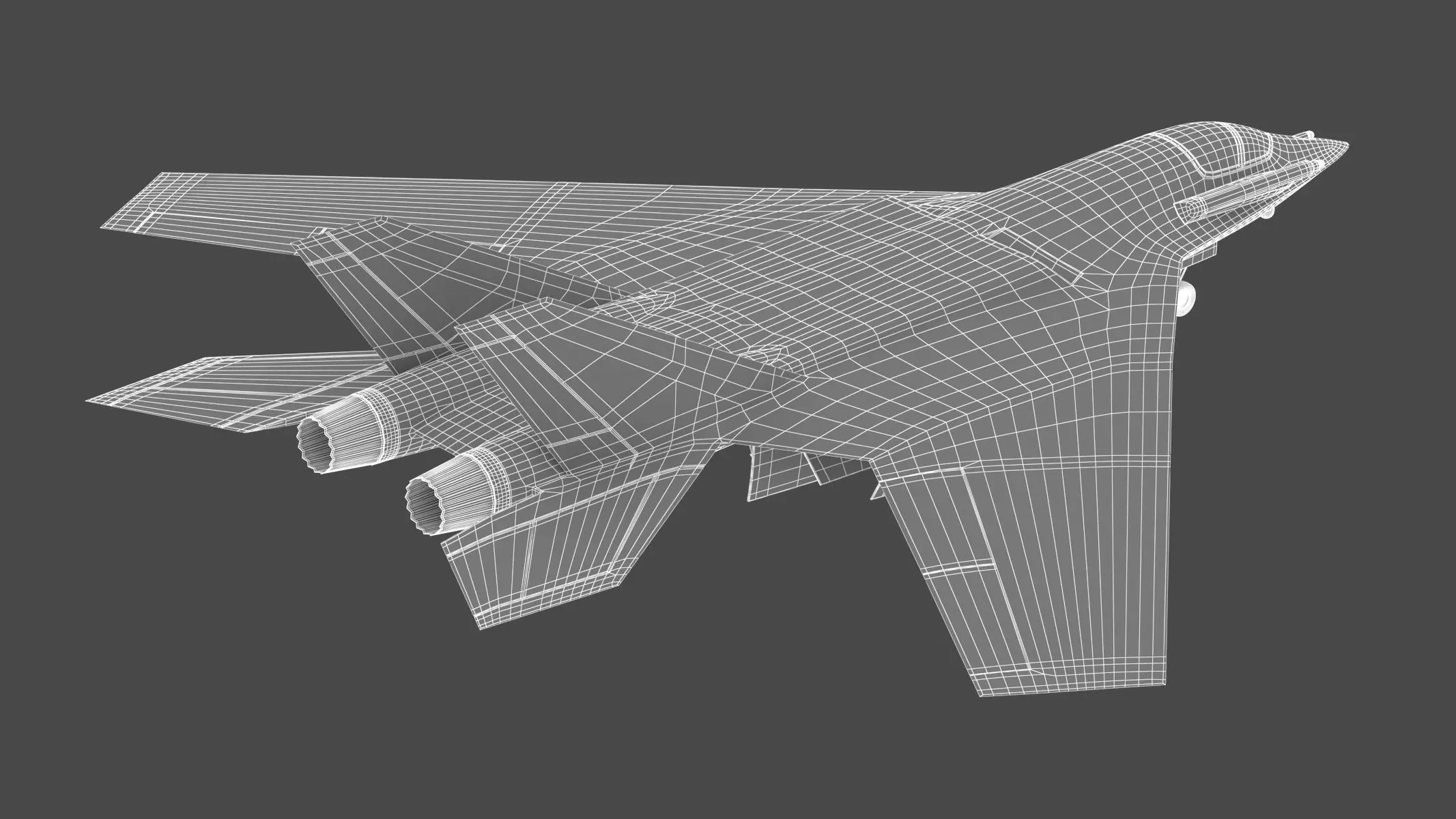 Military Airplane Hangar with Stealth Fighter 3D model_54