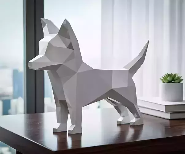 Puppy Lowpoly 3D Printable