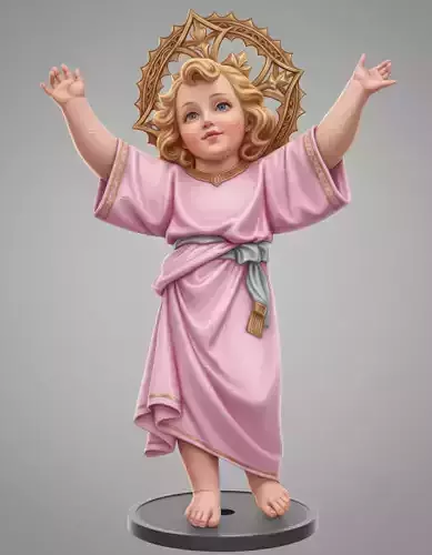 Divine Child 3D Religious Statue Model