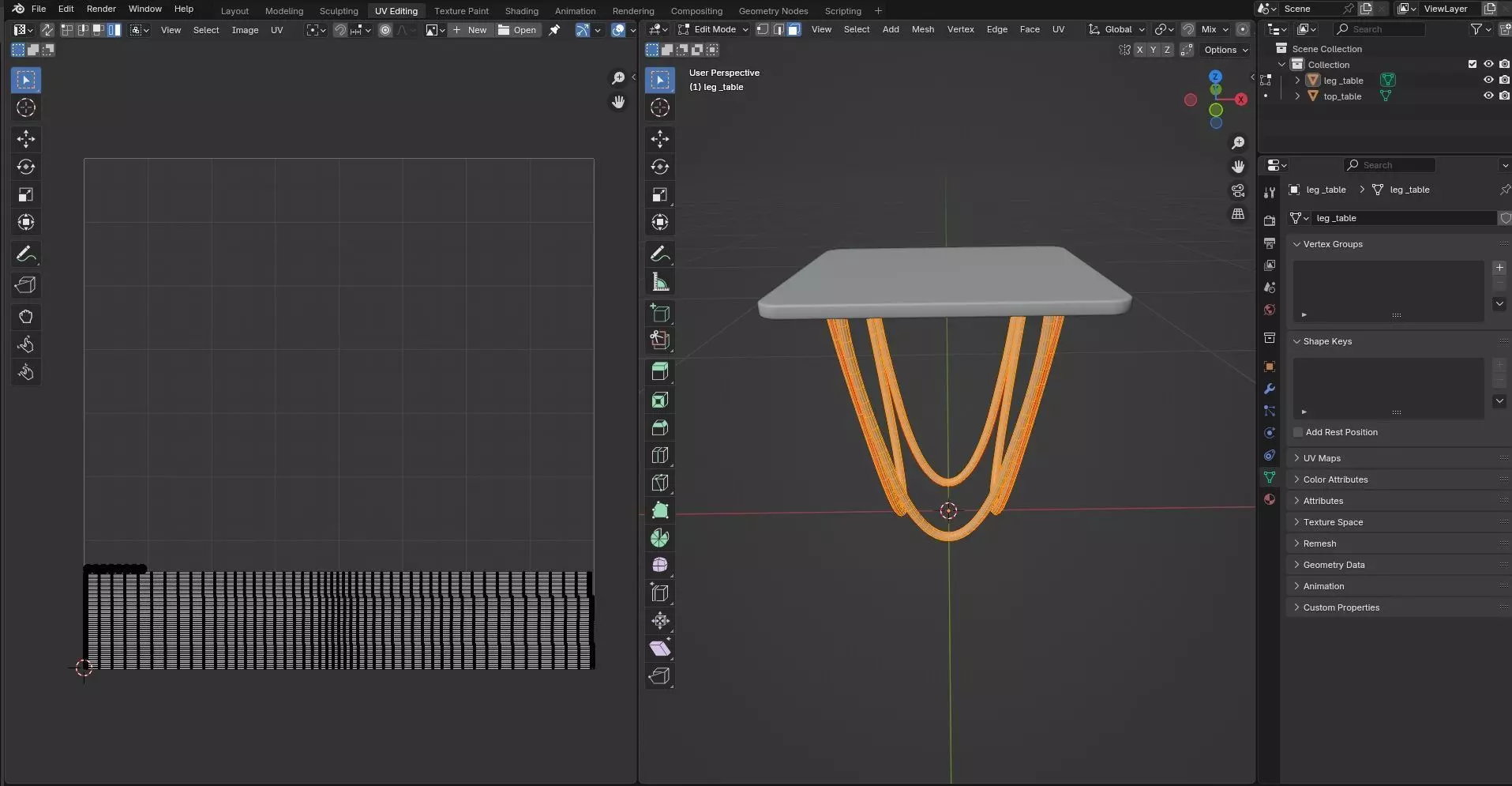 Square Table CG112 3D model_9
