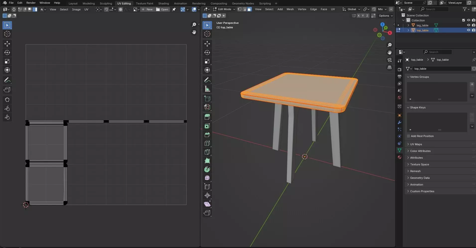 Square Table CG115 3D model_10