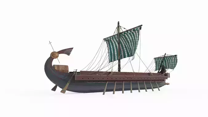 Sailing ships from ancient Roman times