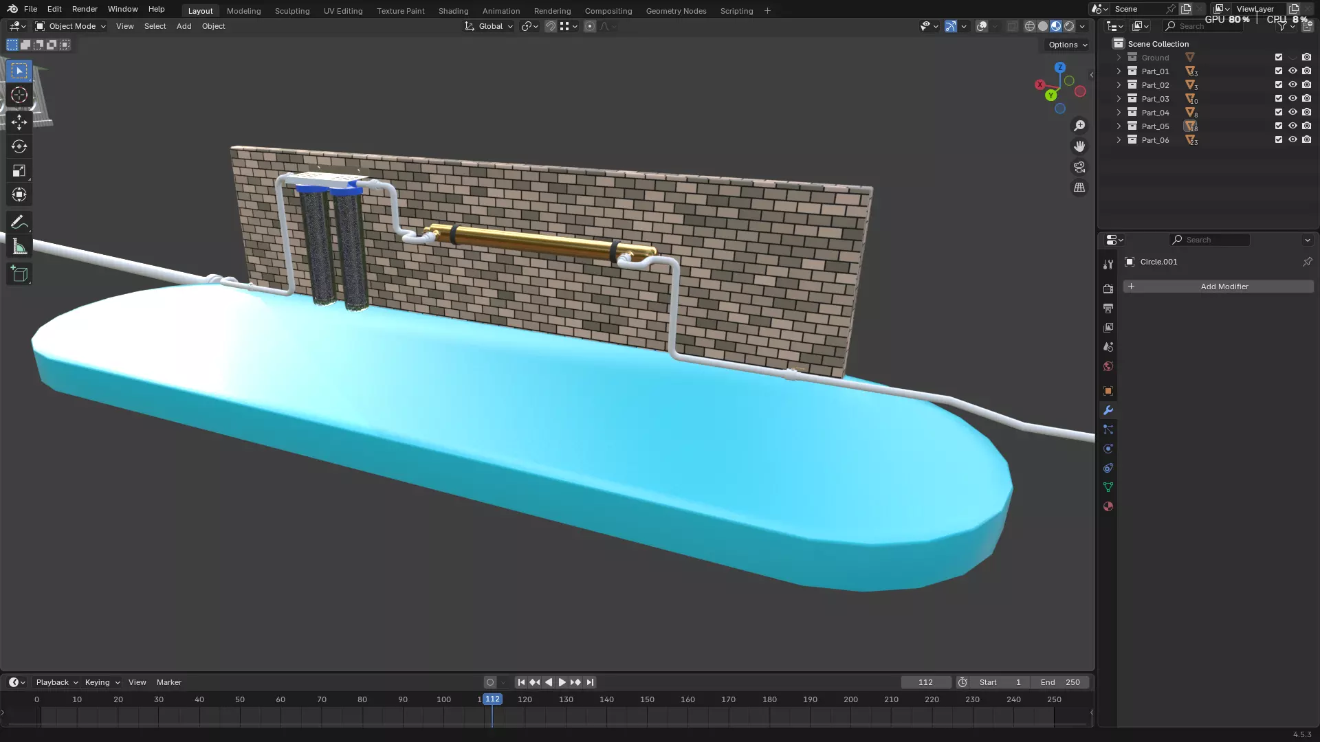 Rainwater Harvesting System on Poultry Farm 3D model_60
