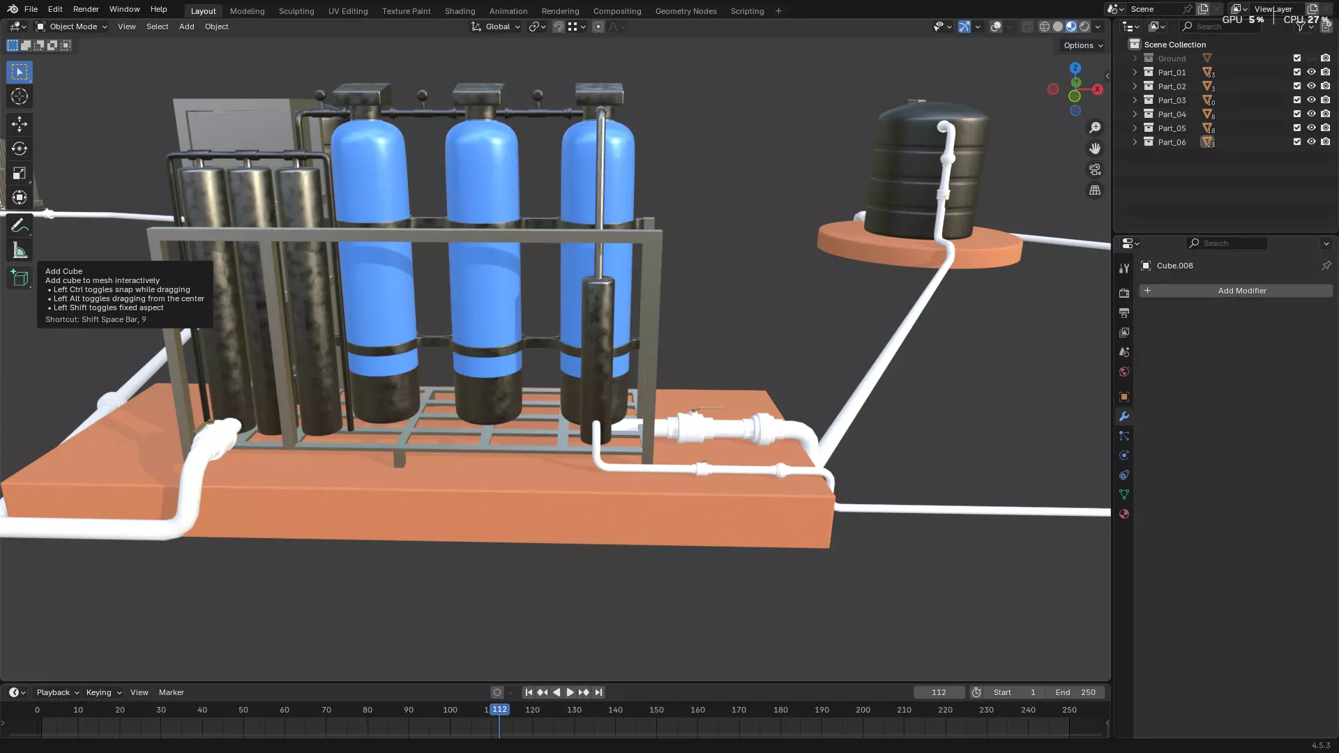 Rainwater Harvesting System on Poultry Farm 3D model_66