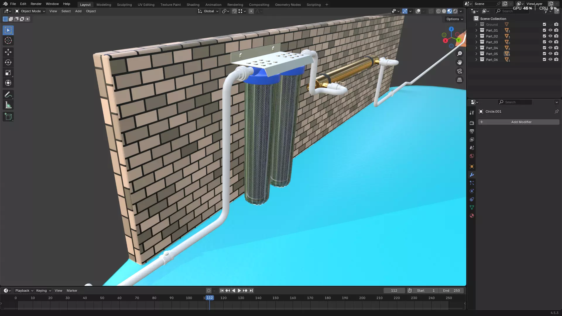 Rainwater Harvesting System on Poultry Farm 3D model_62